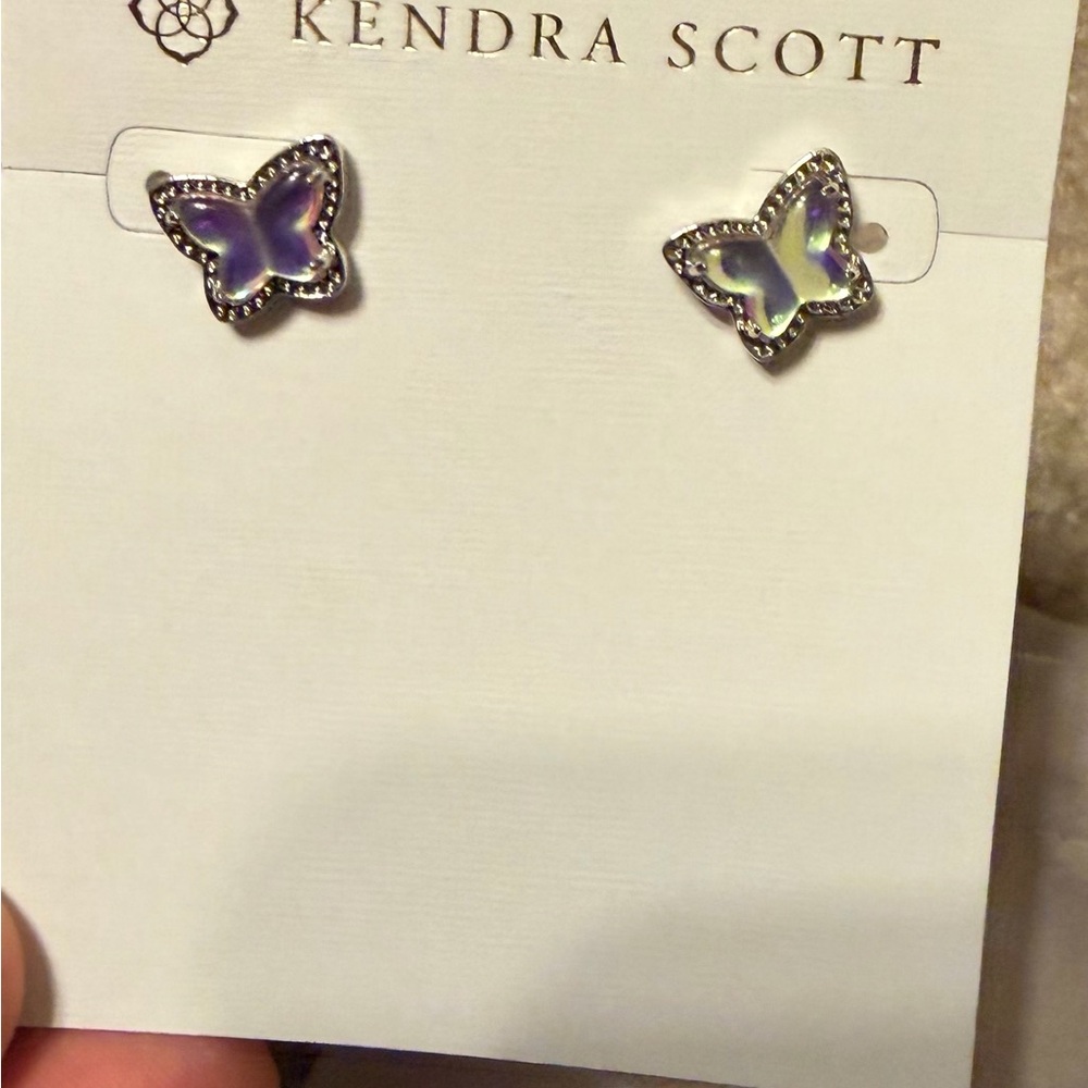 Kendra Scott iridescent small Butterfly Earrings